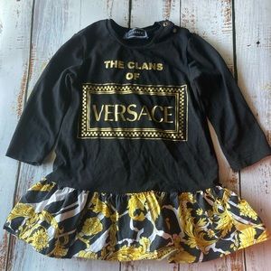 Versace kids logo print dress